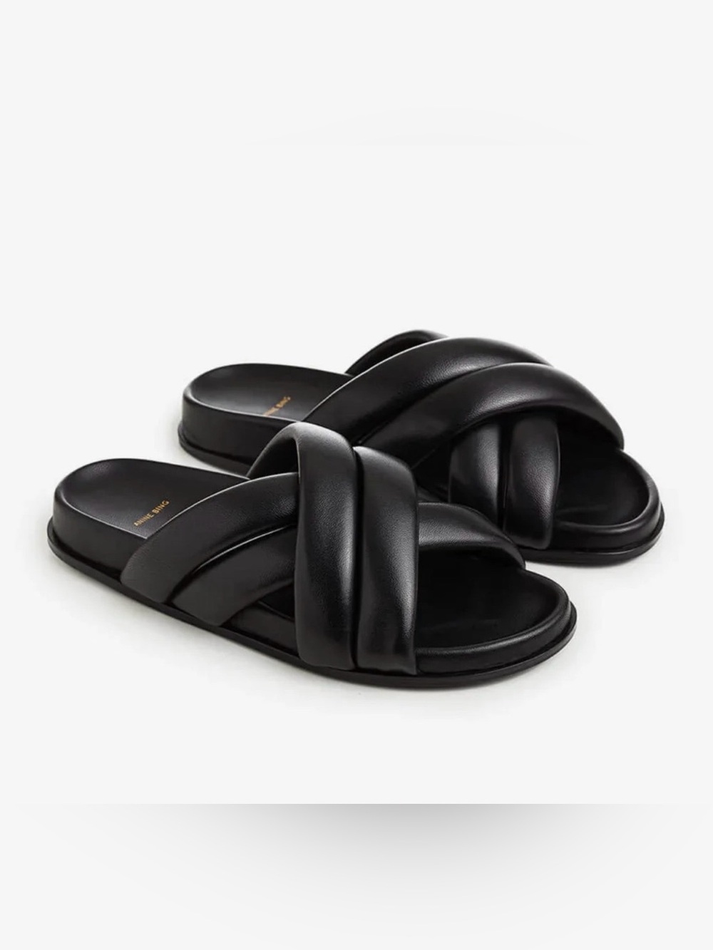 Anine Bing Lizzie Slide Sandal Black size 39